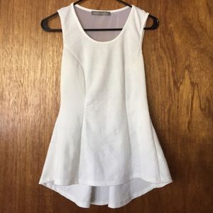 Finn & Clover Ivory Sleeveless Top Size Small